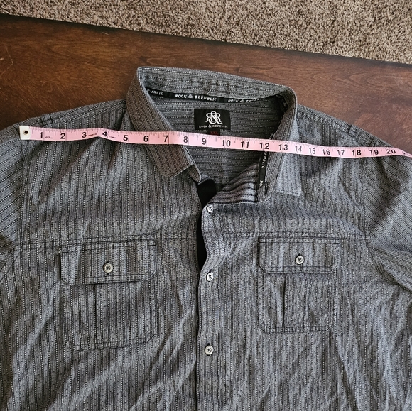 Rock & Republic Dark Gray Button Up Long-Sleeved Shirt - Picture 5 of 7